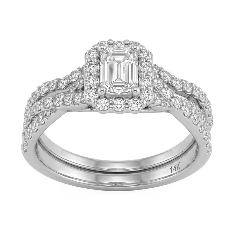 0.98ct 14K White Gold Lab Grown Diamond Ring Size 6.5