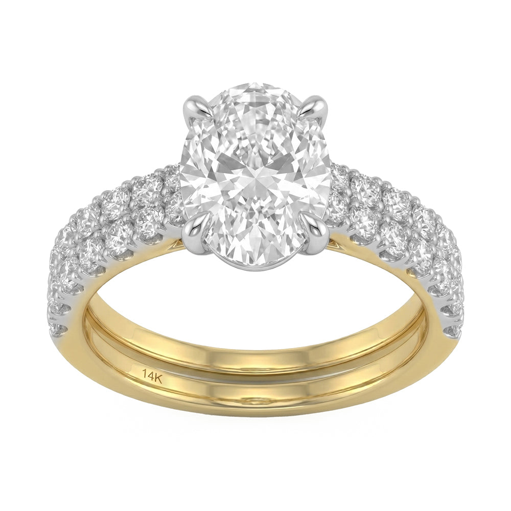3.02ct 14K Yellow Gold  Diamond Ring Size 6.5
