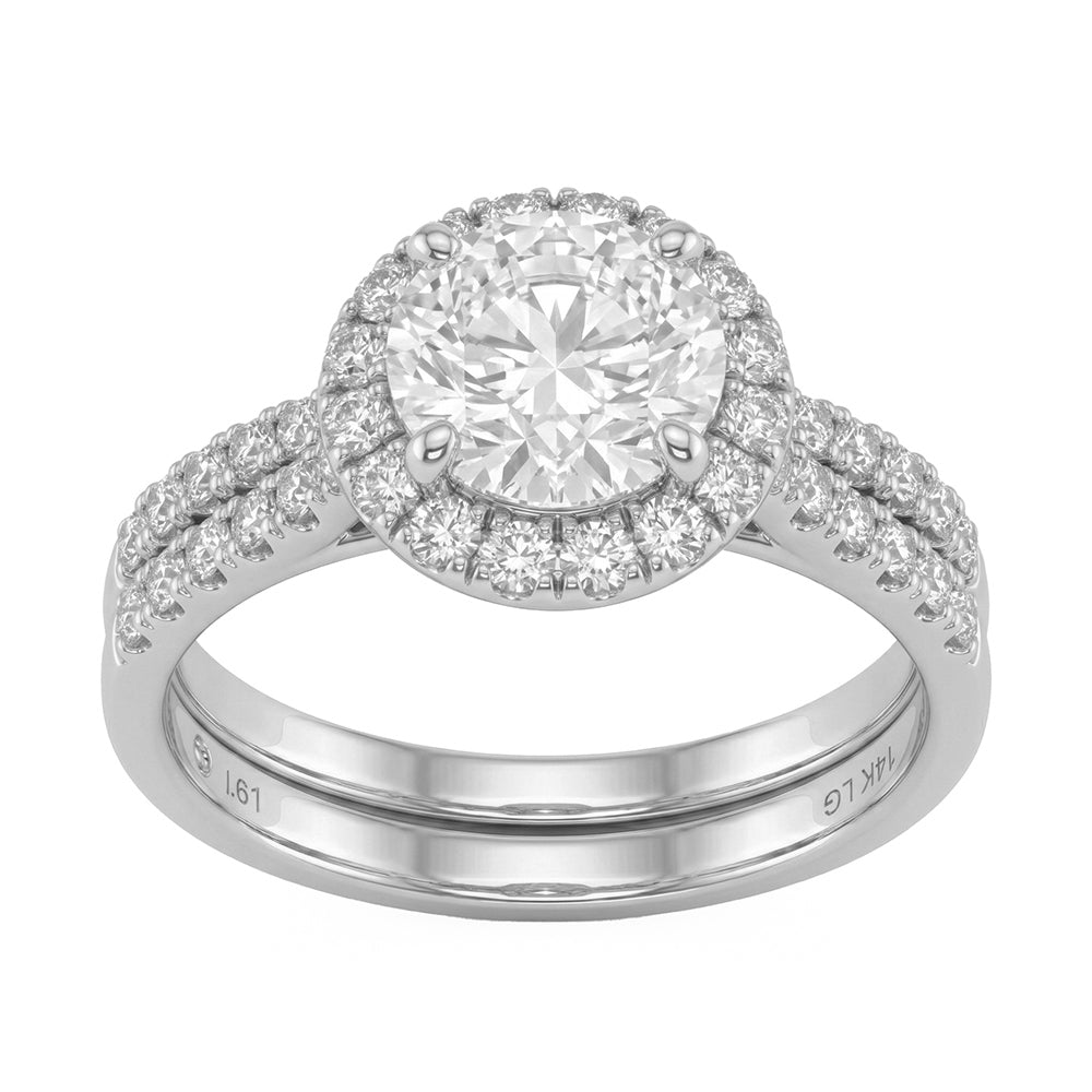 1.59ct 14K White Gold  Diamond Ring Size 6.5