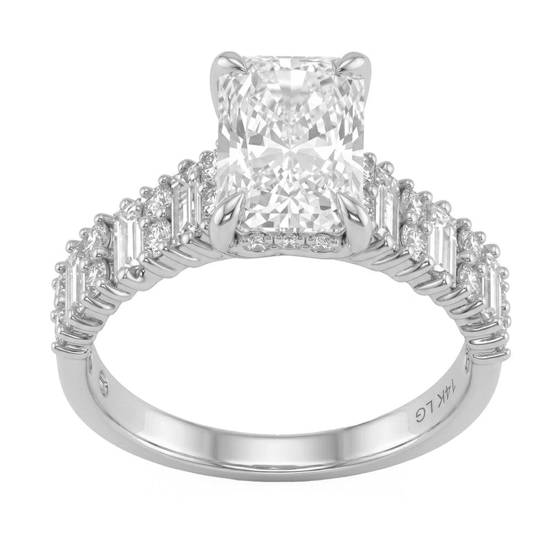 3ct 14K White Gold Lab Grown Diamond Ring Size 6.5