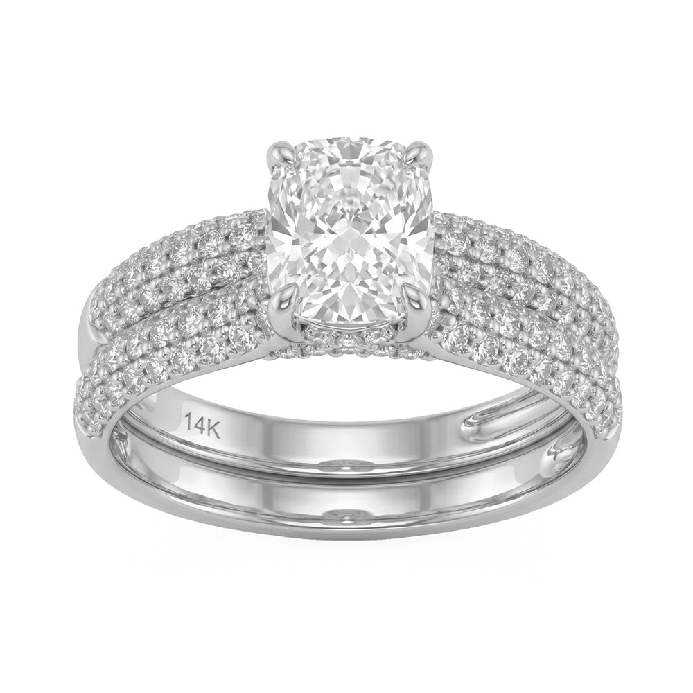 1.81ct 14K White Gold  Diamond Ring Size 6.5