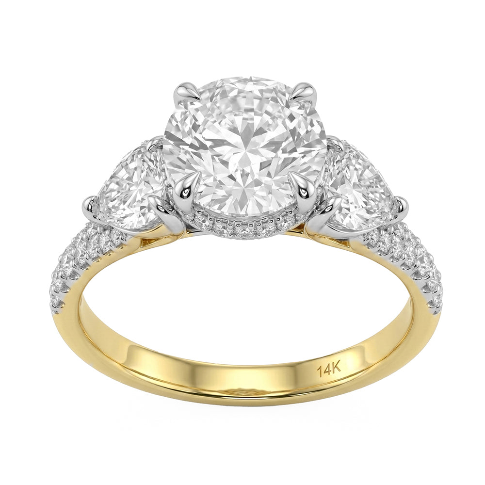 3.13ct 14K Yellow Gold  Diamond Ring Size 6.5