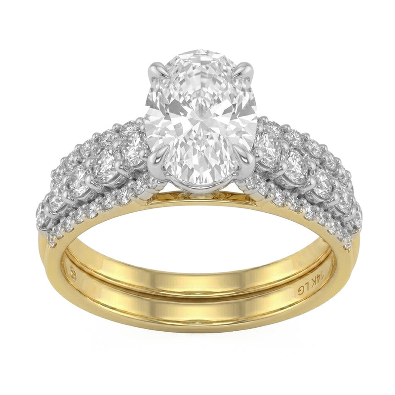 2.48ct 14K Yellow Gold Lab Grown Diamond Ring Size 6.5