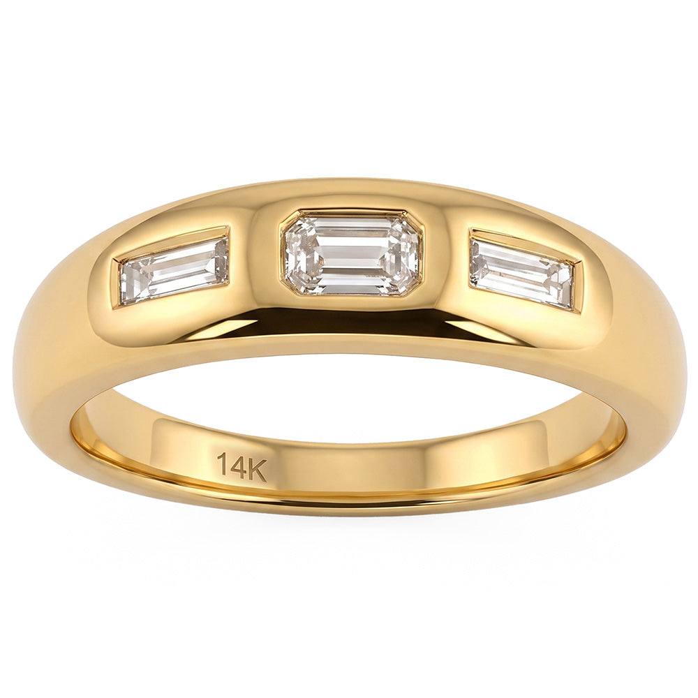 0.42ct 14K Yellow Gold  Diamond Ring Size 6.5