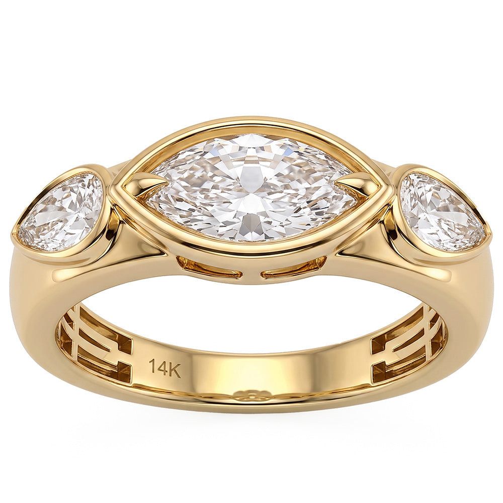 1.59ct 14K Yellow Gold  Diamond Ring Size 6.5