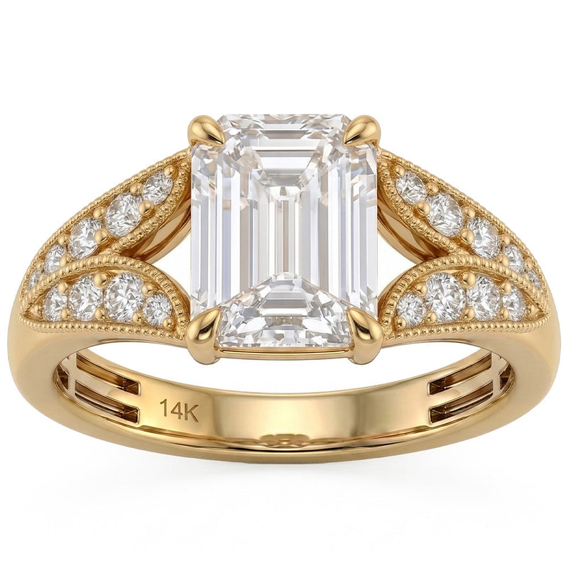 2.36ct 14K Yellow Gold Lab Grown Diamond Ring Size 6.5
