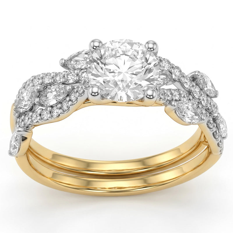 1.85ct 14K Yellow Gold Lab Grown Diamond Ring Size 6.5