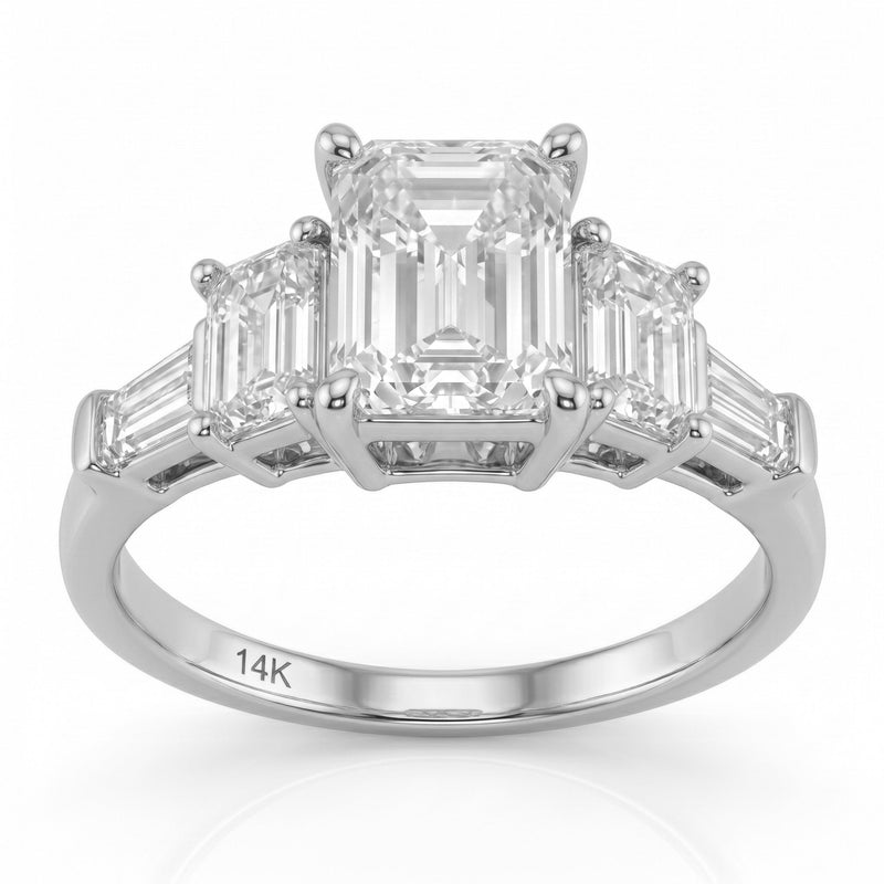 1.68ct 14K White Gold Lab Grown Diamond Ring Size 6.5