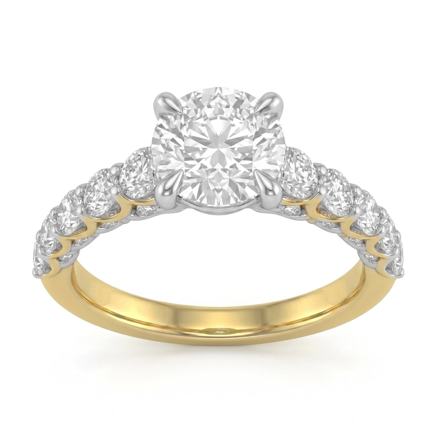 3.39ct 14K White Gold  Diamond Ring Size 6.5