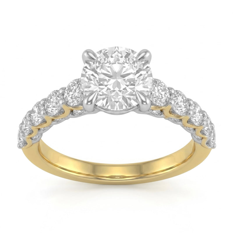 3.39ct 14K White Gold Lab Grown Diamond Ring Size 6.5