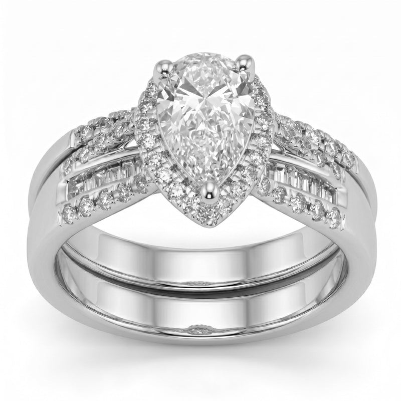 1.44ct 14K White Gold Lab Grown Diamond Ring Size 6.5