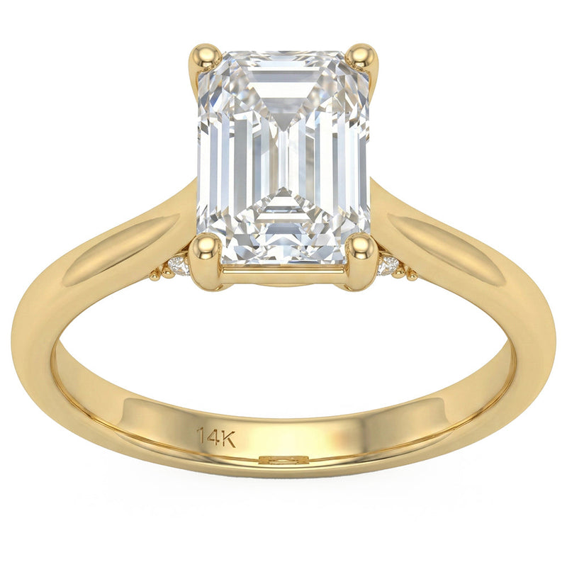 2.12ct 14K Yellow Gold Lab Grown Diamond Ring Size 6.5