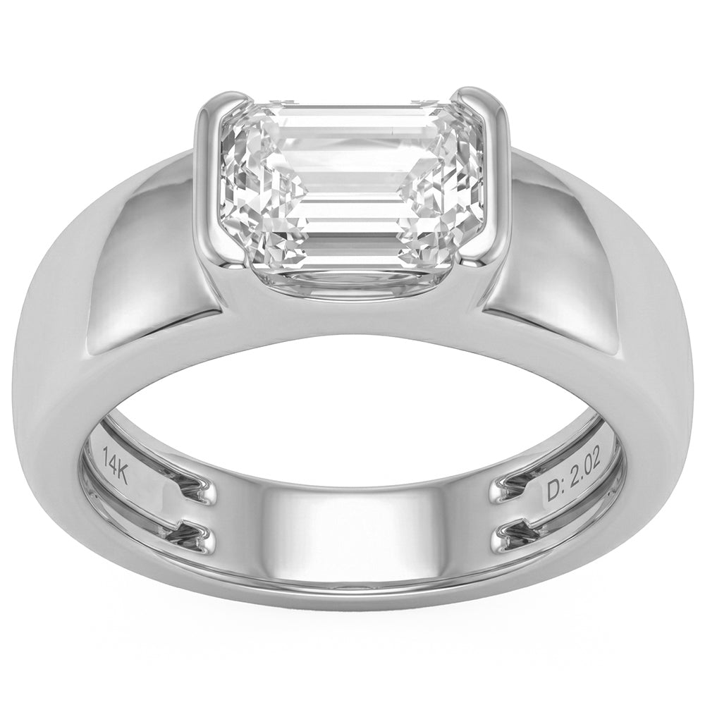 2.03ct 14K White Gold  Diamond Ring Size 6.5