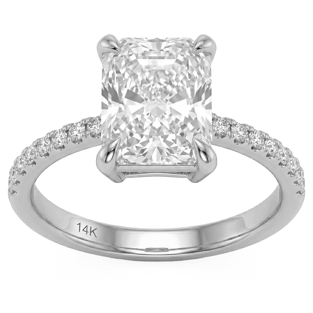 2.71ct 14K White Gold  Diamond Ring Size 6.5