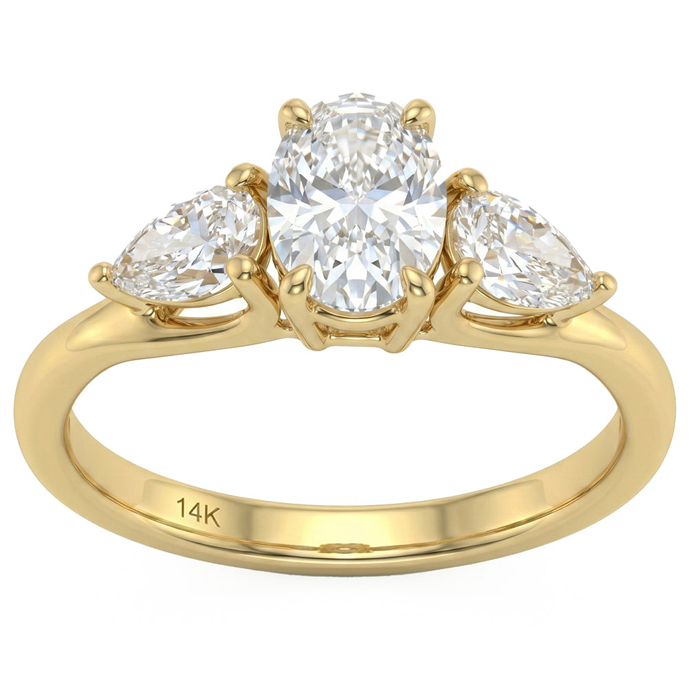 1.34ct 14K Yellow Gold  Diamond Ring Size 6.5