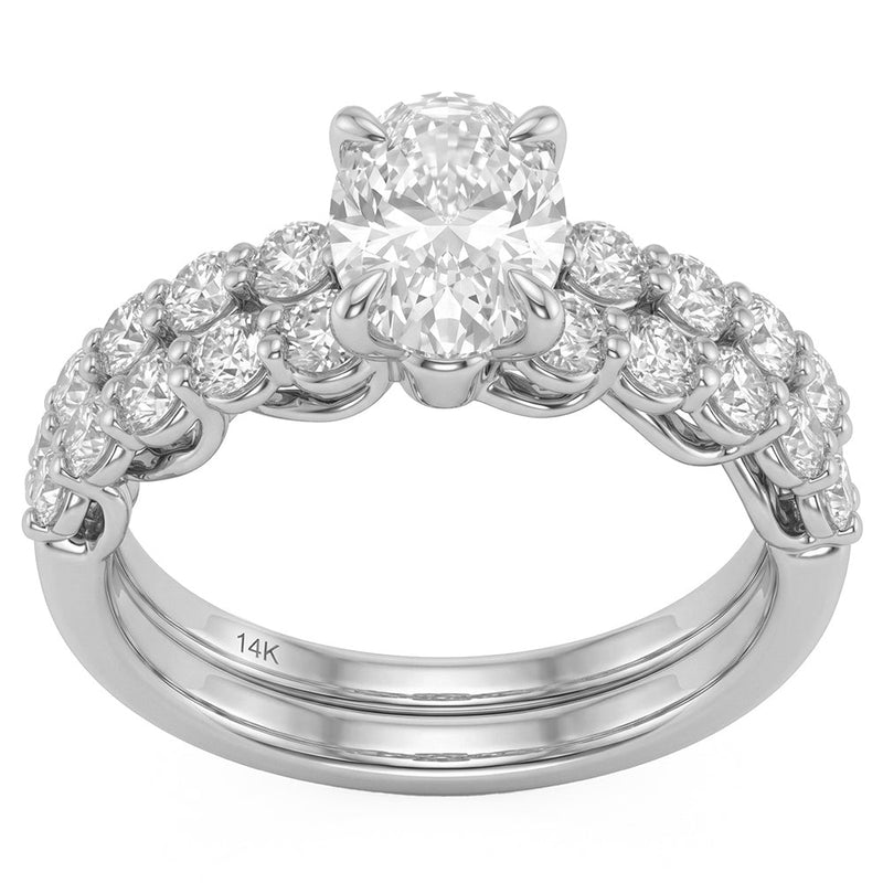 2.02ct 14K White Gold Lab Grown Diamond Ring Size 6.5