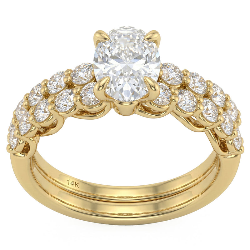 2.02ct 14K Yellow Gold Lab Grown Diamond Ring Size 6.5