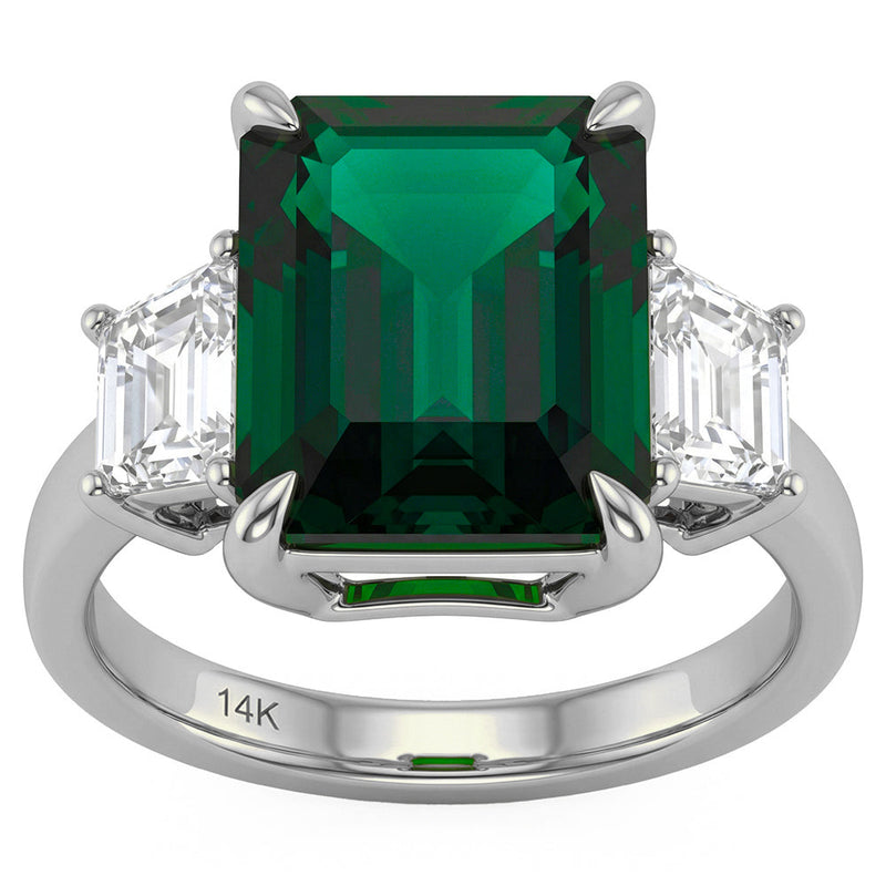 6.54ct 14K White Gold Lab Grown Diamond Ring Size 6.5