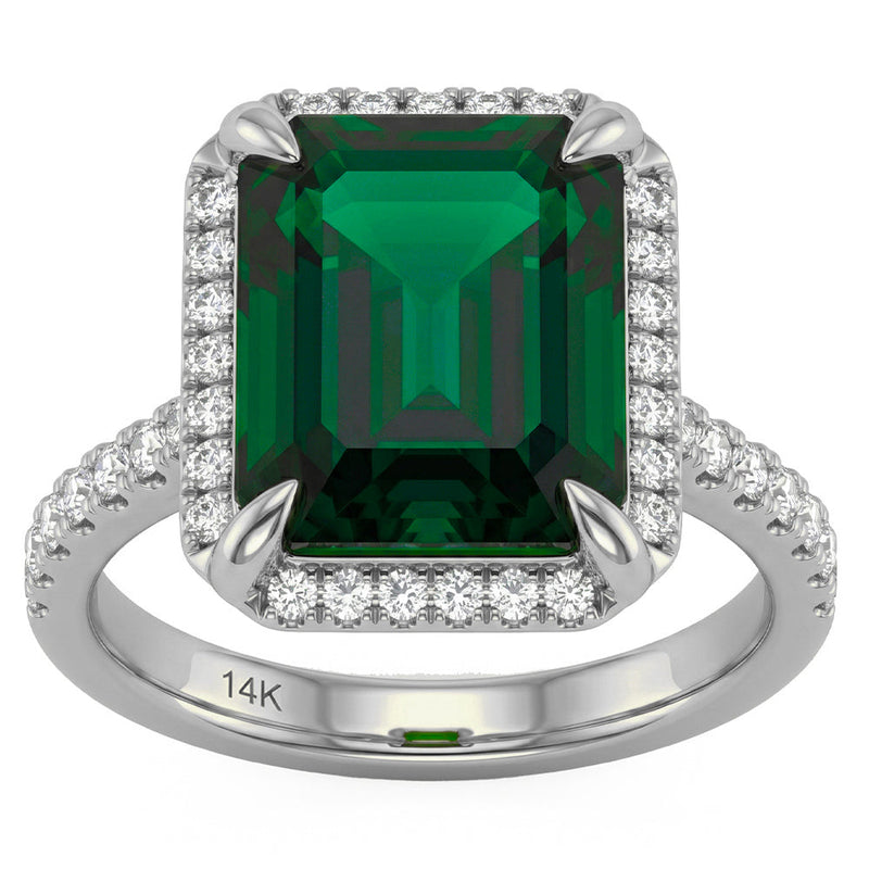 5.97ct 14K White Gold Lab Grown Diamond Ring Size 6.5