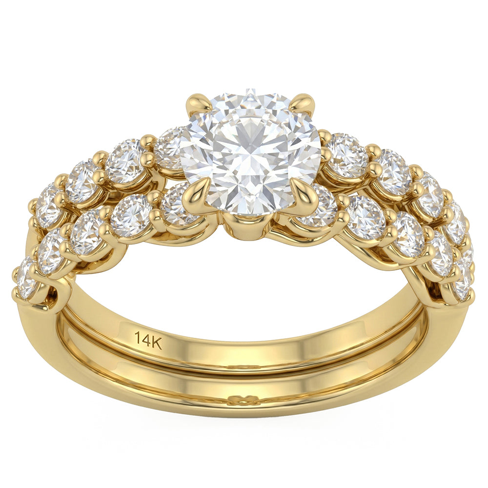 2.02ct 14K Yellow Gold  Diamond Ring Size 6.5