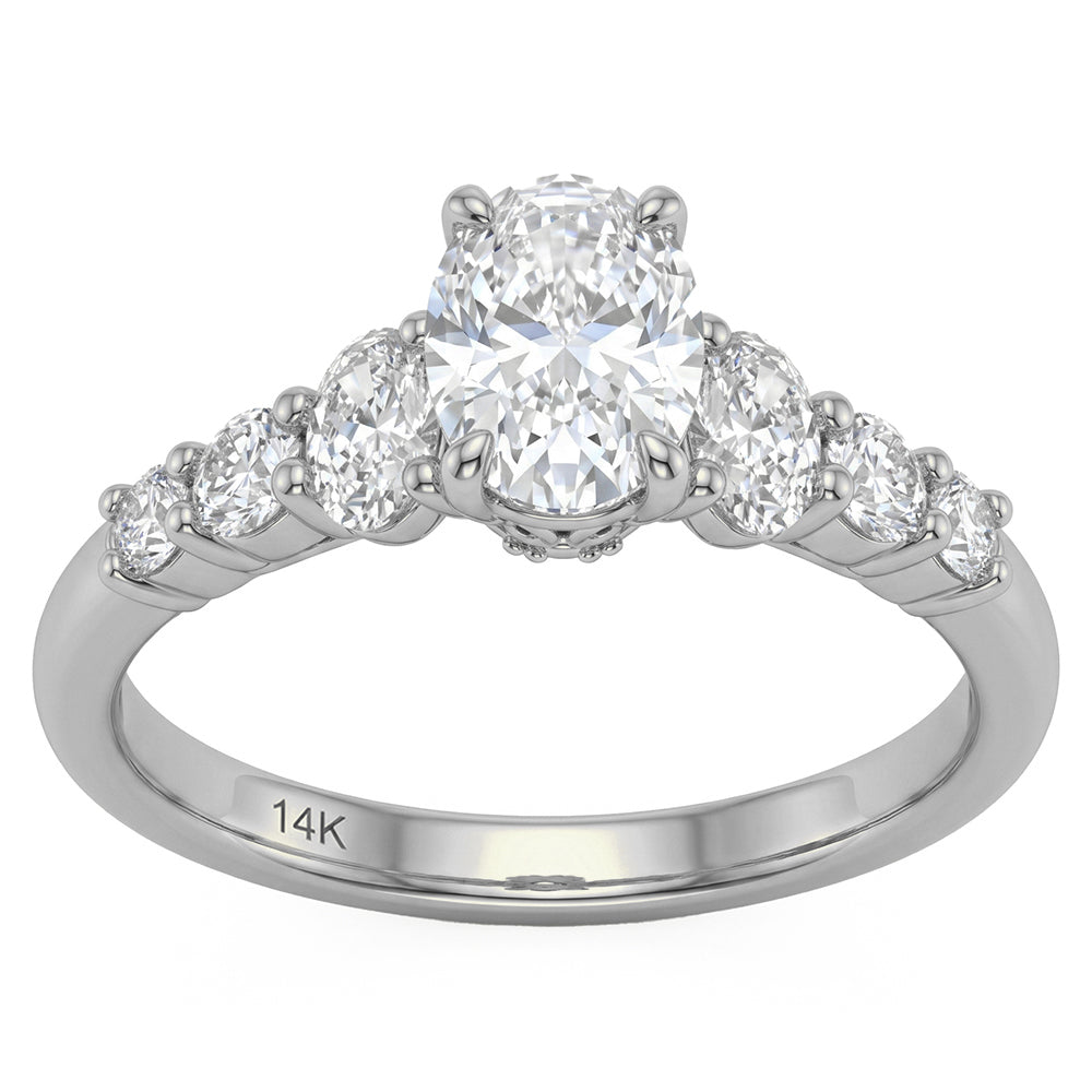 1.44ct 14K White Gold  Diamond Ring Size 6.5