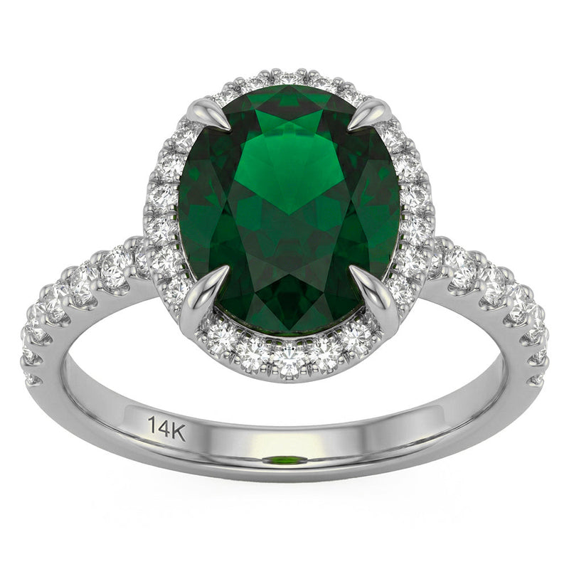 5.94ct 14K White Gold Lab Grown Diamond Ring Size 6.5