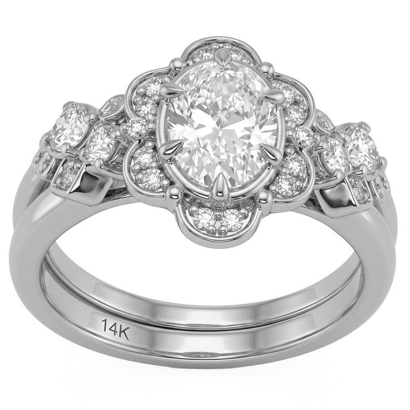 1.48ct 14K White Gold Lab Grown Diamond Ring Size 6.5