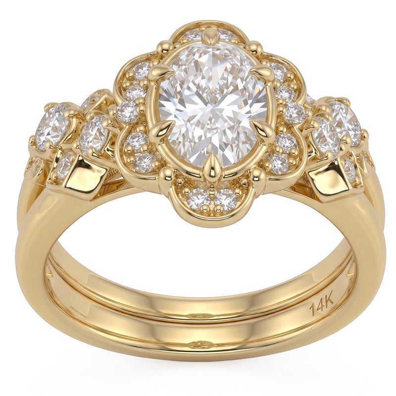1.48ct 14K Yellow Gold Lab Grown Diamond Ring Size 6.5