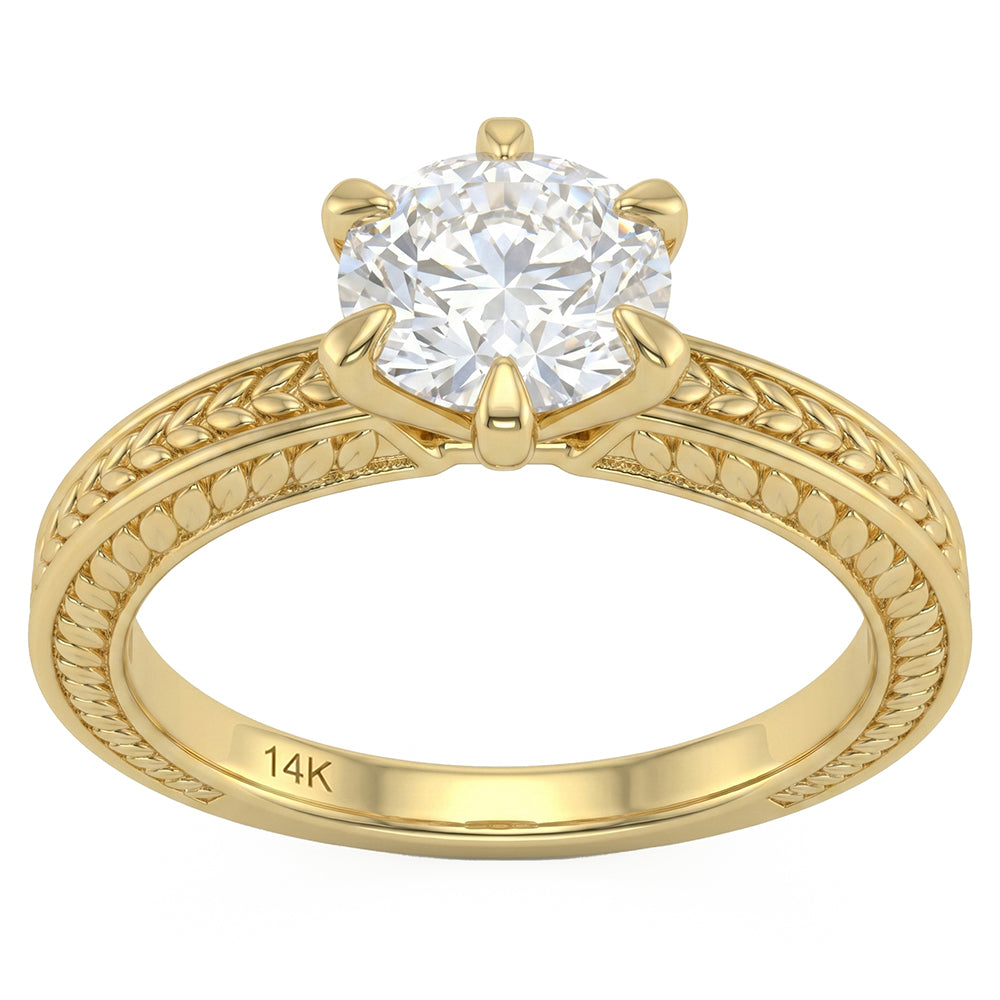 1.52ct 14K Yellow Gold  Diamond Ring Size 6.5