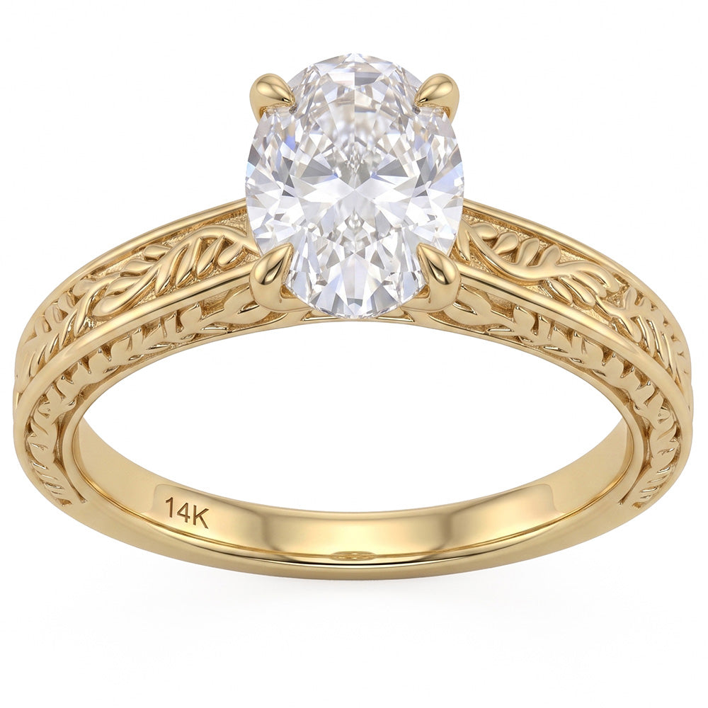 1.03ct 14K Yellow Gold  Diamond Ring Size 6.5