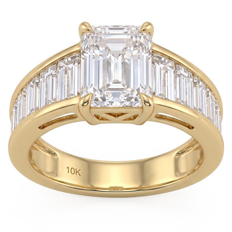 5.33ct 14K Yellow Gold Lab Grown Diamond Ring Size 6.5
