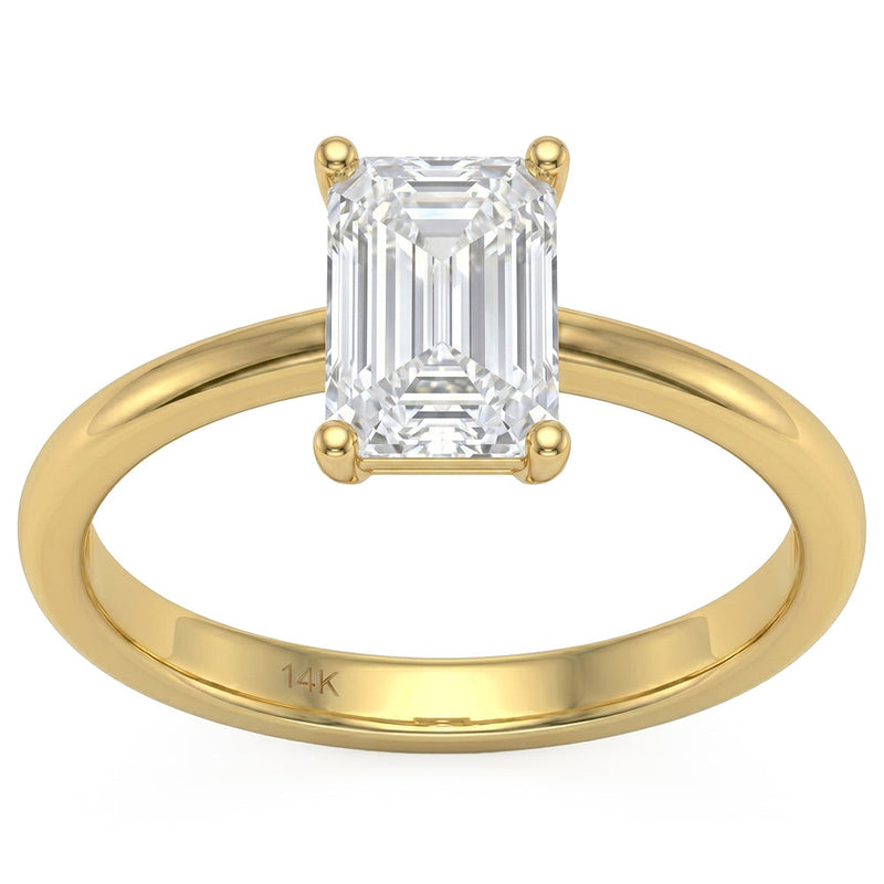 1.10ct 14K Yellow Gold Lab Grown Diamond Ring Size 6.5