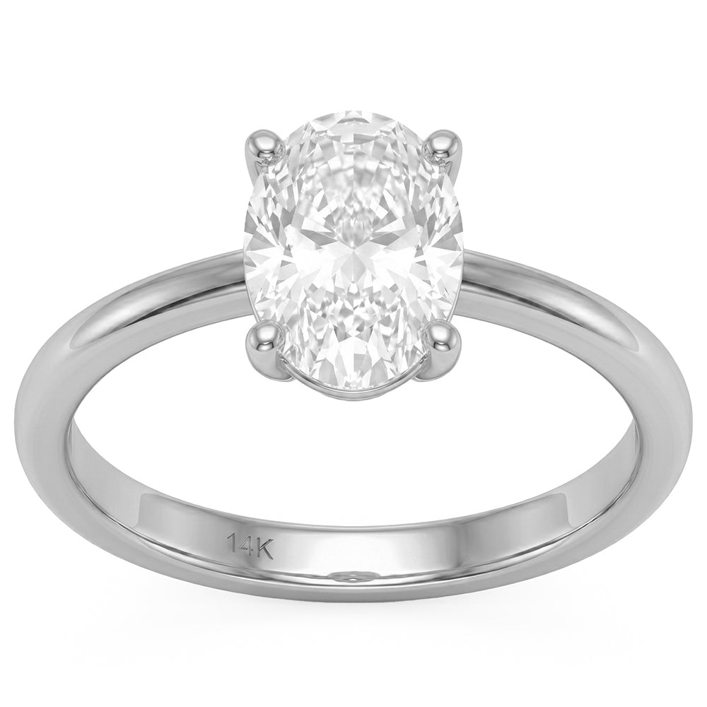 1.00ct 14K White Gold  Diamond Ring Size 6.5