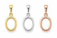 Solid 14K Gold Diamond Pendant Bezel Setting