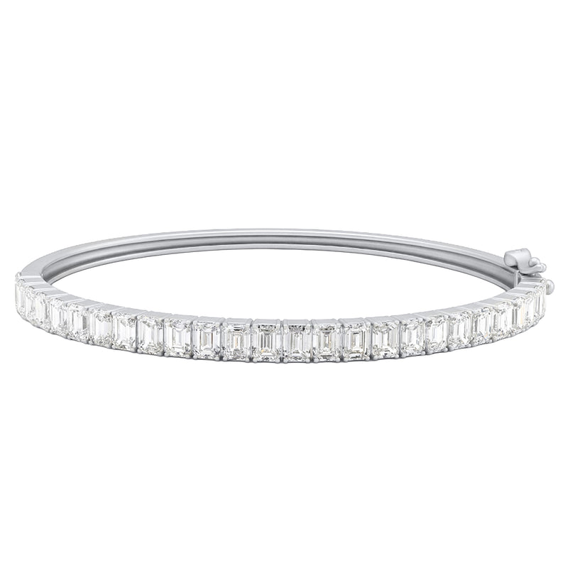 6.24ct 14K White Gold Lab Grown Diamond Bracelet 7"