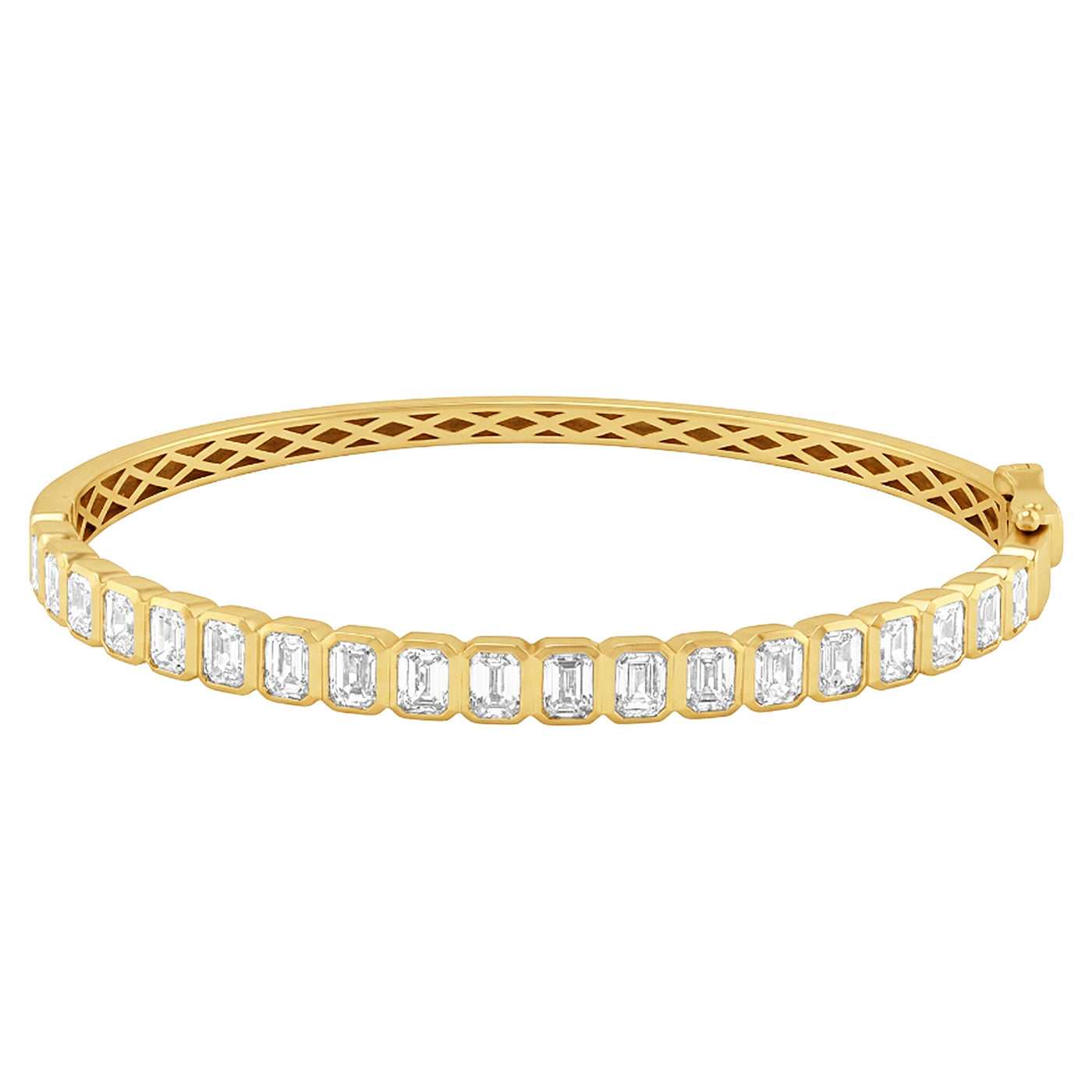 4.57ct 14K Yellow Gold  Diamond Bracelet 7"
