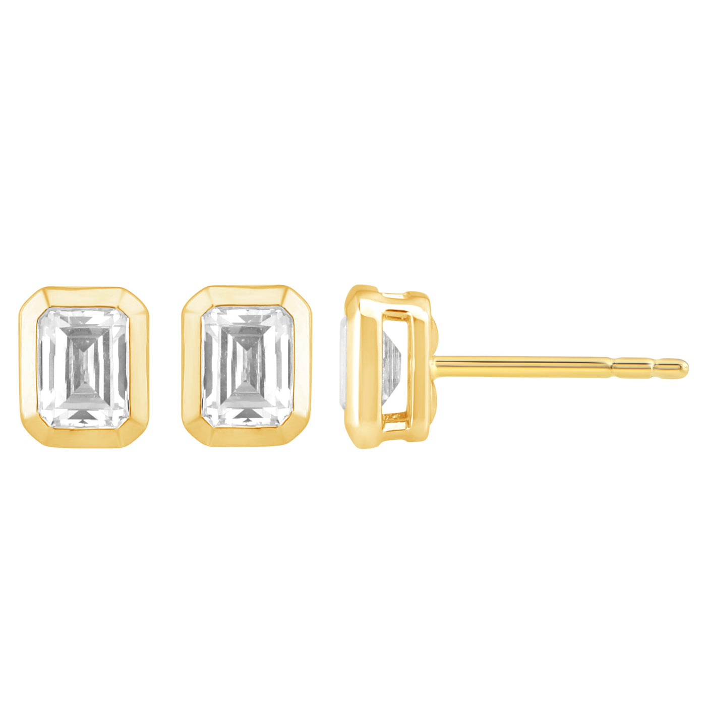 1ct 14K Yellow Gold  Diamond Earrings