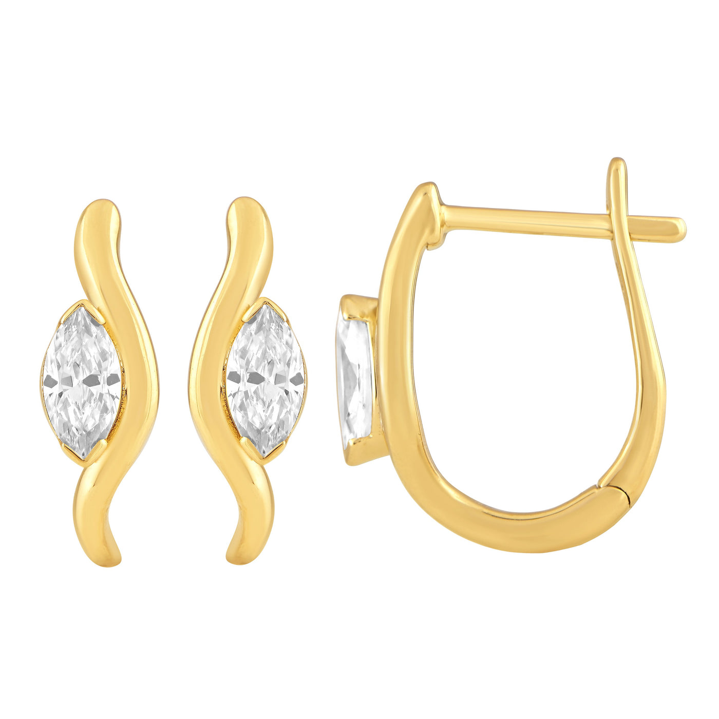 0.5ct 14K Yellow Gold  Diamond Earrings