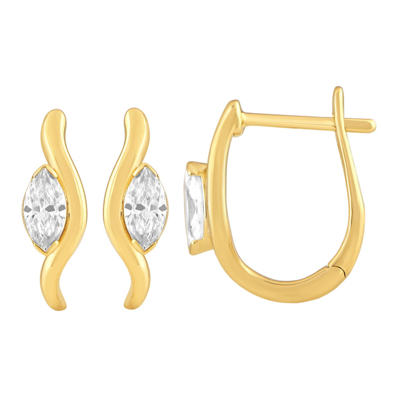 0.5ct 14K Yellow Gold Lab Grown Diamond Earrings