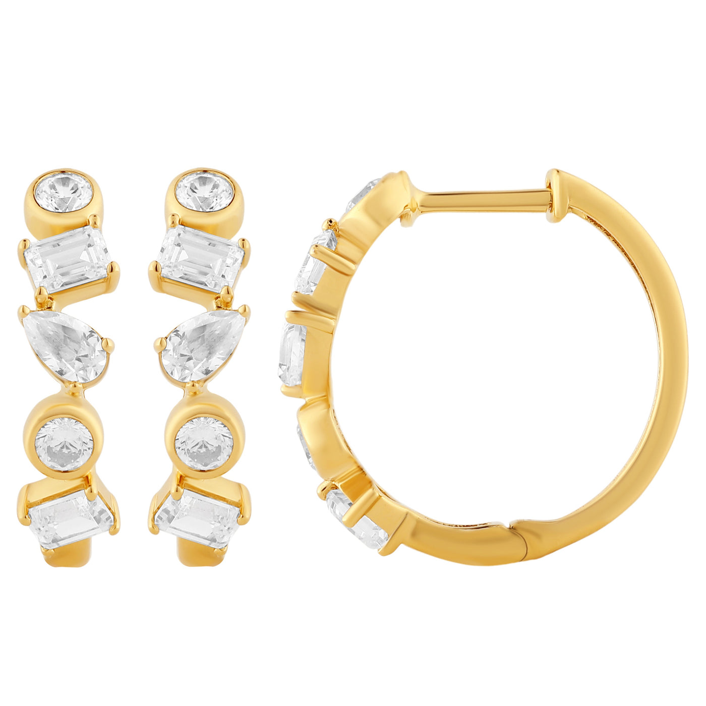 1ct 14K Yellow Gold  Diamond Earrings