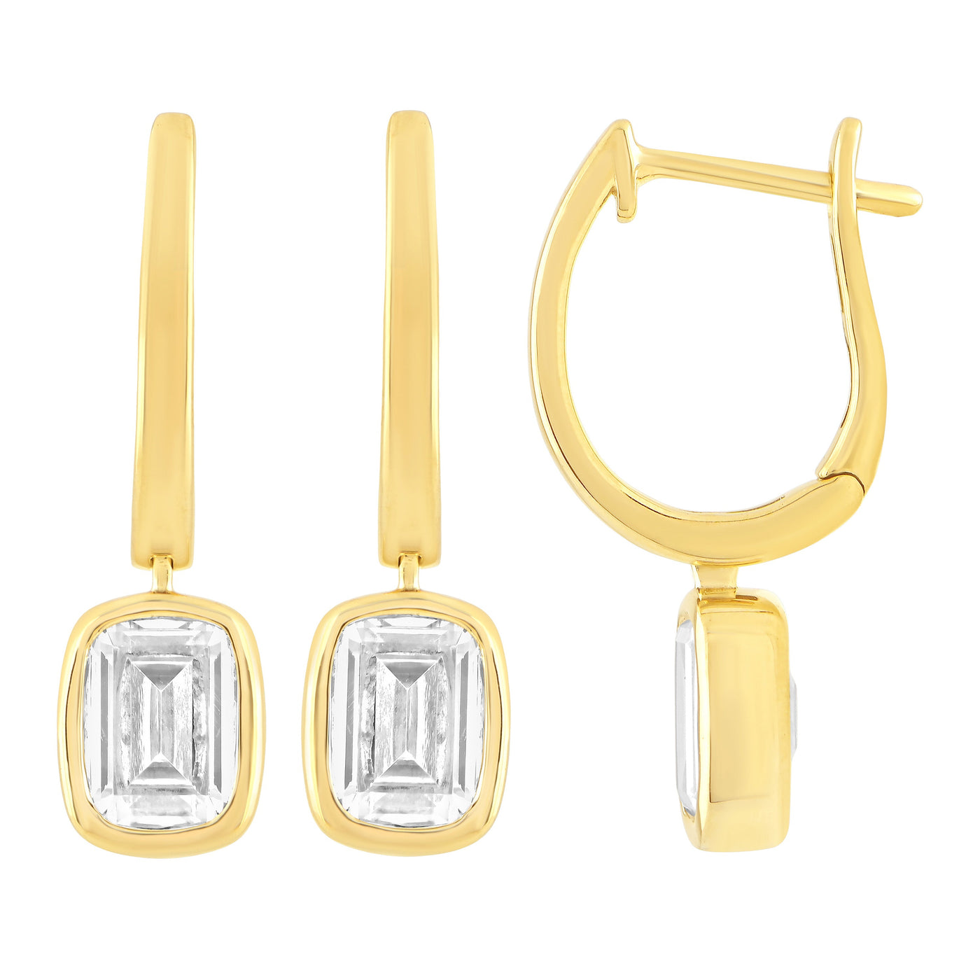 2.1ct 14K Yellow Gold  Diamond Earrings