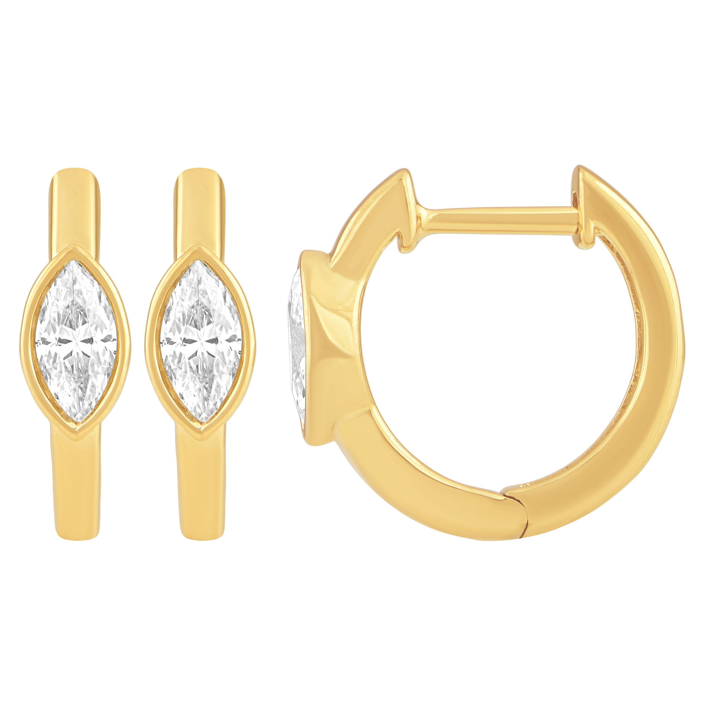 0.5ct 14K Yellow Gold  Diamond Earrings