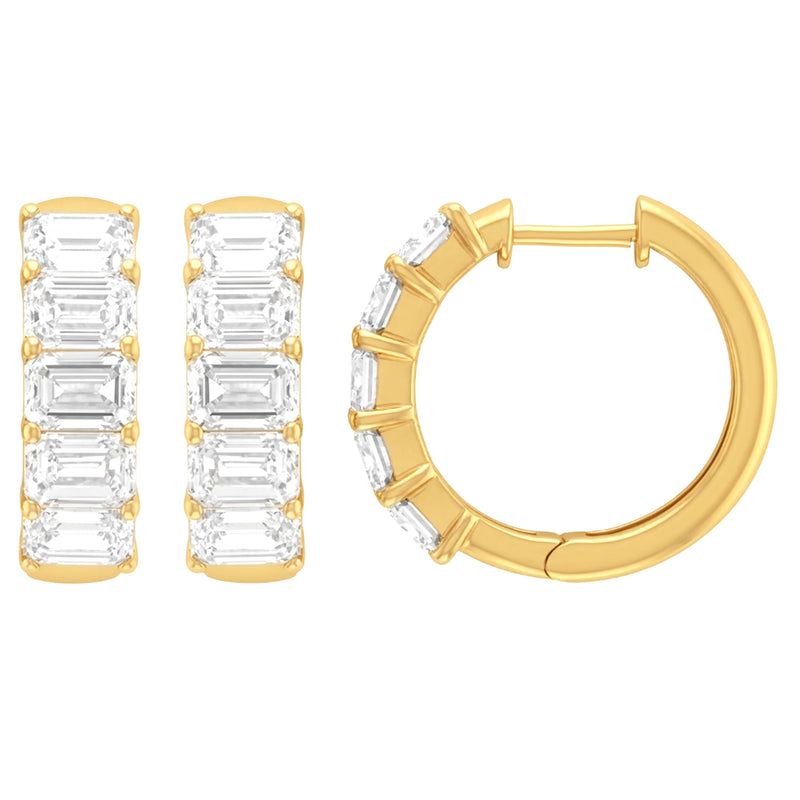 5.26ct 14K Yellow Gold Lab Grown Diamond Earrings