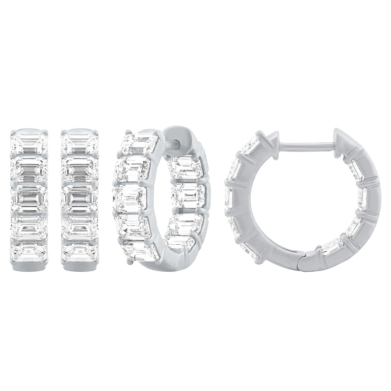 4.34ct 14K White Gold Lab Grown Diamond Earrings