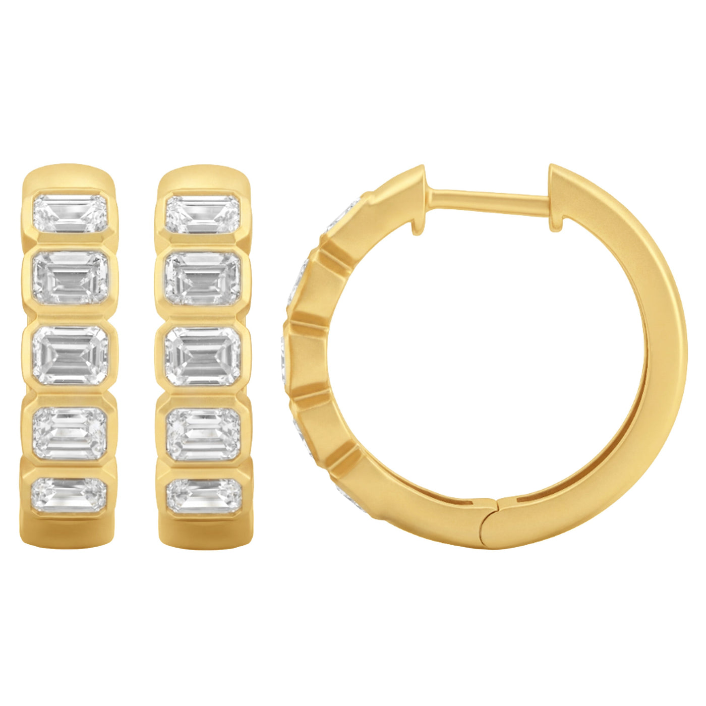 2.43ct 14K Yellow Gold  Diamond Earrings