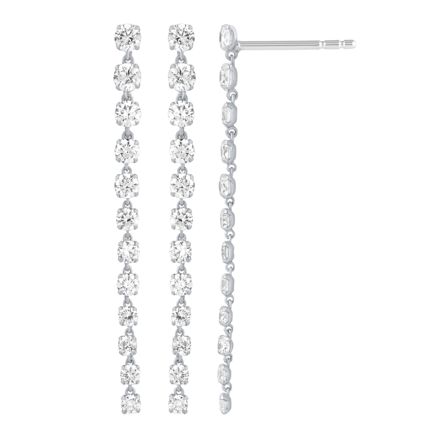 2.01ct 14K White Gold  Diamond Earrings