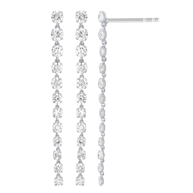2.01ct 14K White Gold Lab Grown Diamond Earrings