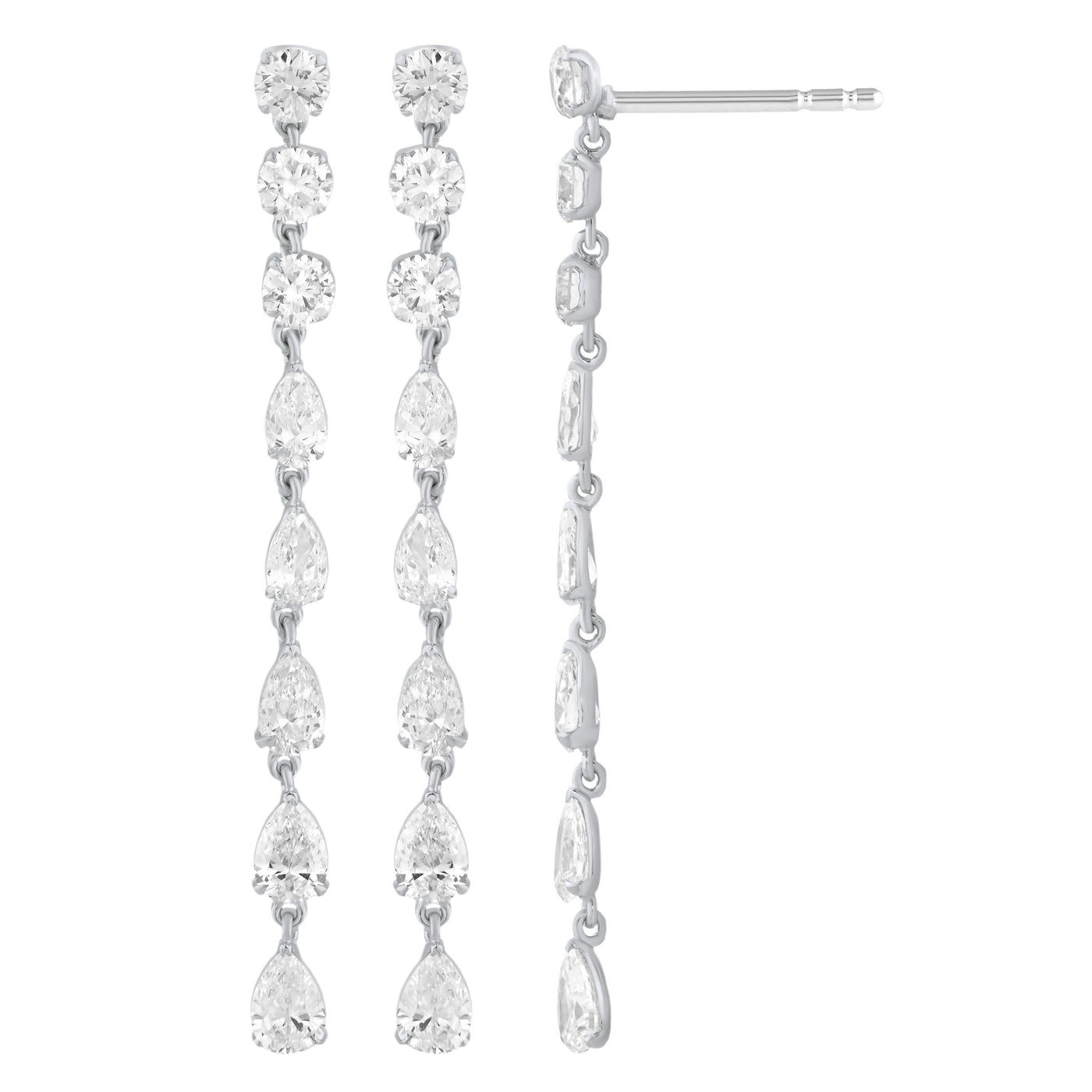 1.98ct 14K White Gold  Diamond Earrings