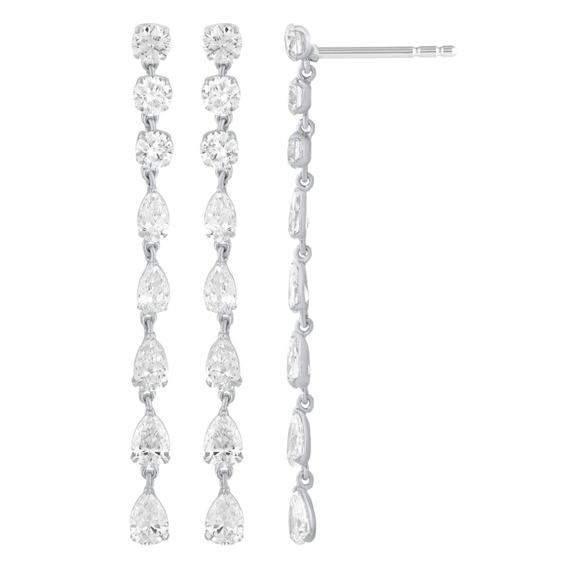 1.98ct 14K White Gold Lab Grown Diamond Earrings