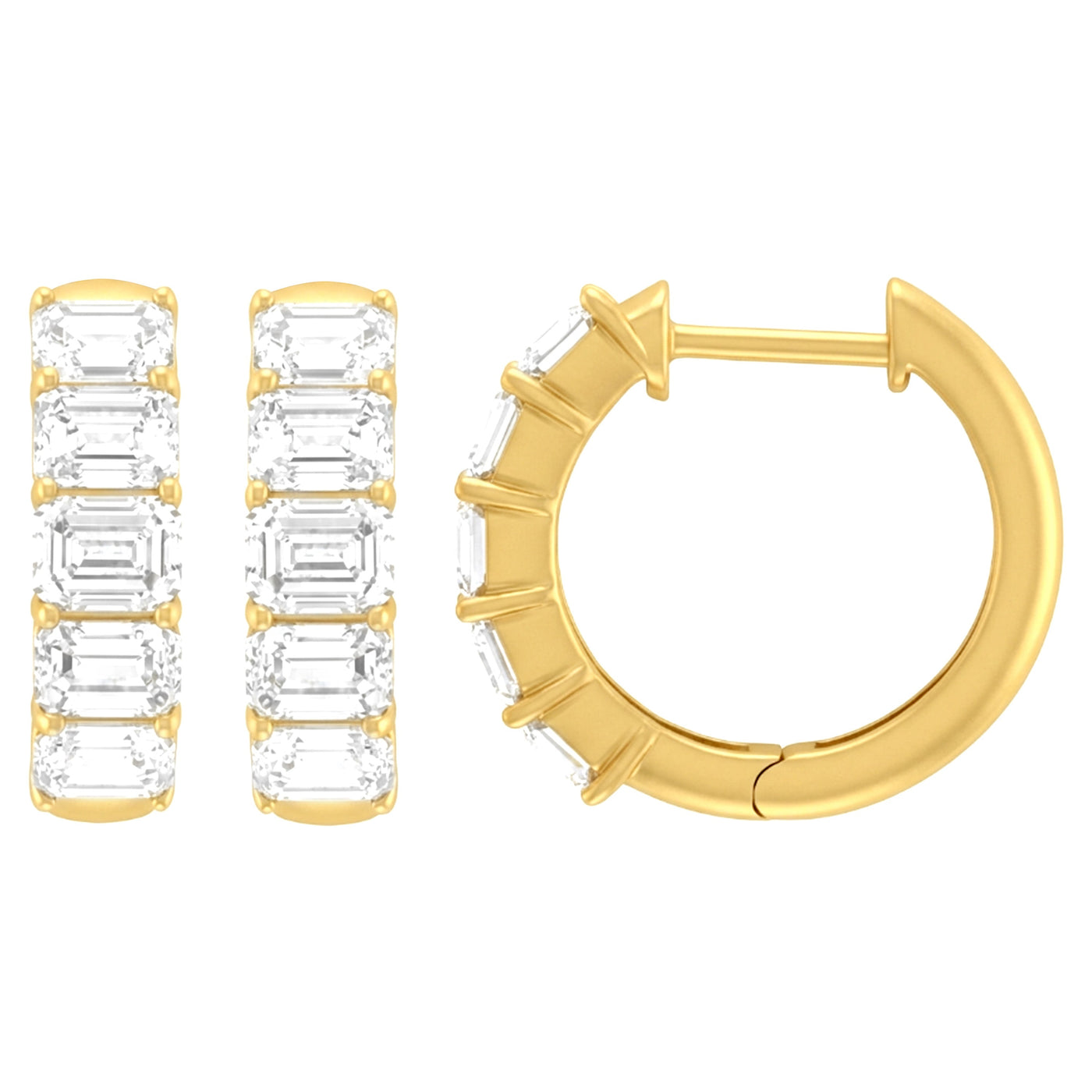2.43ct 14K Yellow Gold  Diamond Earrings